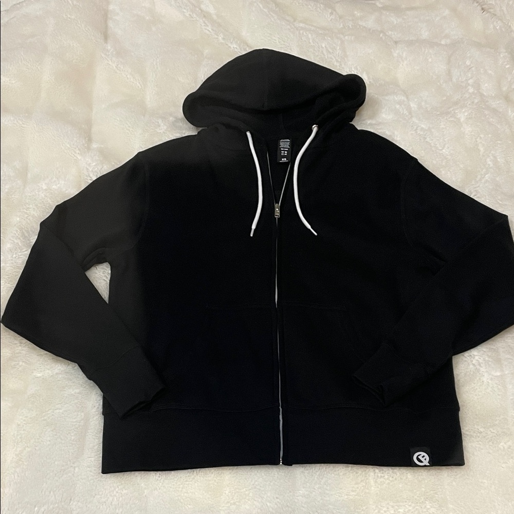 Black Packable Zip-Up Hoodie turns into backpack